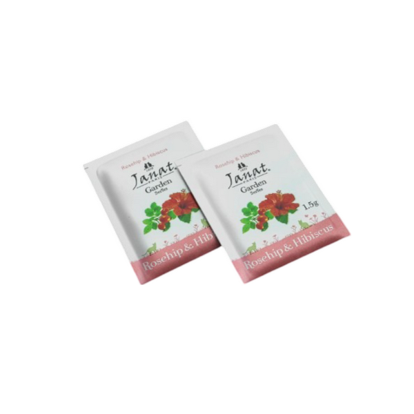 Rosehip and hibiscus herbal tea